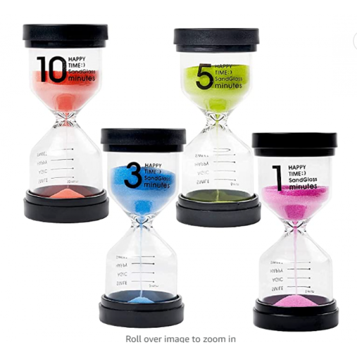 SUPSweet Candyy Sand Timer Colorful Hourglass Sandglass 6pcs In Pack